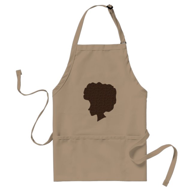 Cute Natural Afro Silhoutte Standard Apron (Front)
