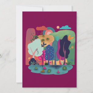 Cute Nature Art Design Invitation