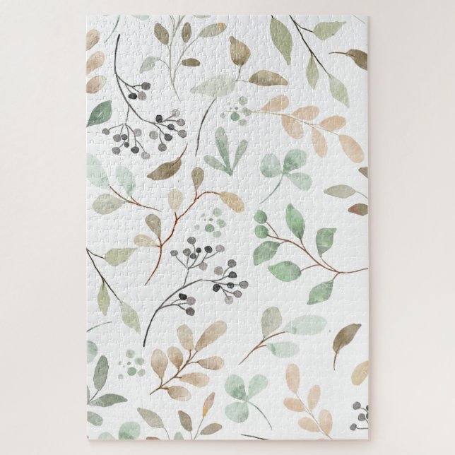 Cute Nature Leaves Puzzles  (Vertical)