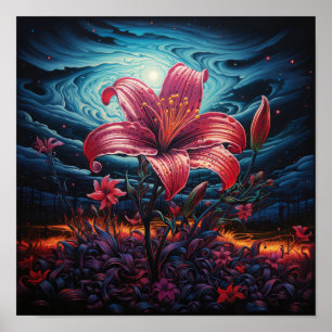 Cute Nature Lily Flower  Poster