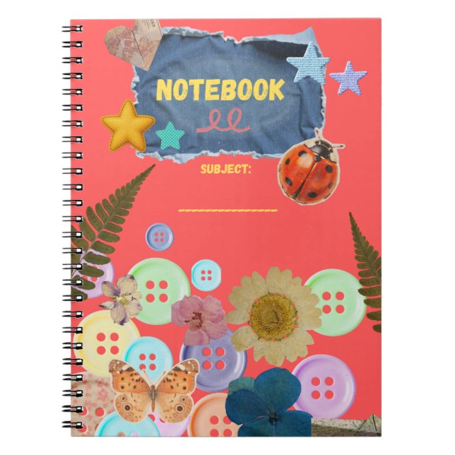Cute Nature Whimsy Notebook  (Front)