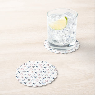 Cute Nautical and Coquette Infusion! Paper Coaster