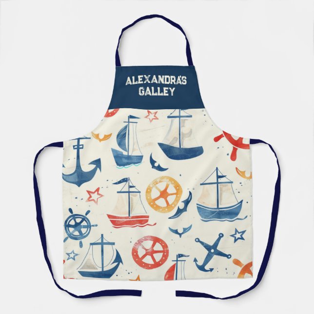 Cute Nautical Apron (Front)