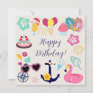 Cute Nautical Birthday Card