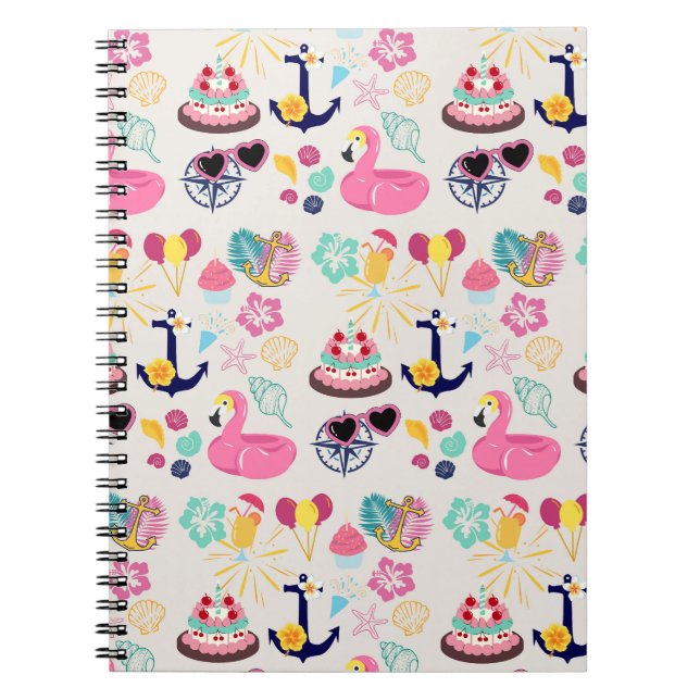 Cute Nautical Birthday Notebook (Front)