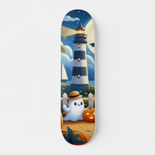 Cute, Nautical/coastal Halloween ghost/pumpkins Skateboard