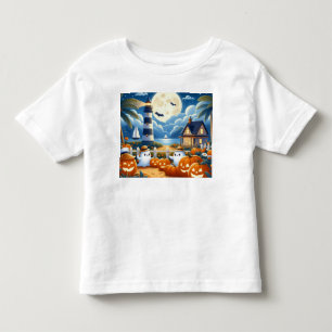 Cute, Nautical/coastal Halloween ghost/pumpkins Toddler T-Shirt