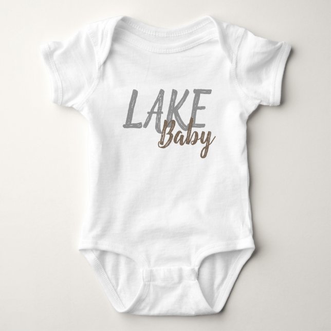 cute nautical LAKE BABY | Bodysuit (Front)