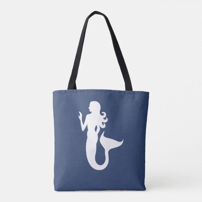 cute nautical MERMAID theme | Tote Bag (Back)