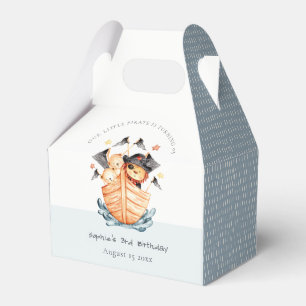 Cute Nautical Pirate Ship Lion Cub Kids Birthday Favour Box