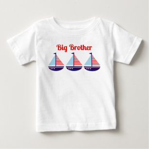 Cute Nautical Sailboat Personalised Kids Baby T-Shirt