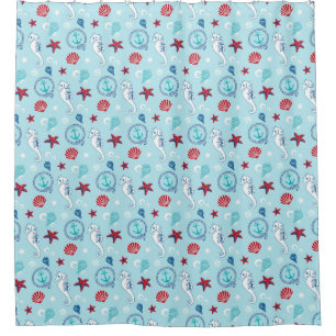 Cute Nautical Shower Curtain