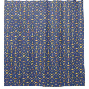 Cute Nautical Shower Curtain