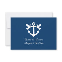Cute nautical theme wedding RSVP response cards