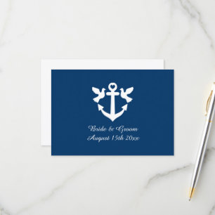 Cute nautical theme wedding RSVP response cards
