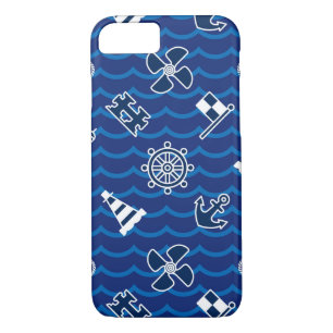 Cute Nautical Waves Pattern iPhone 8/7 Case