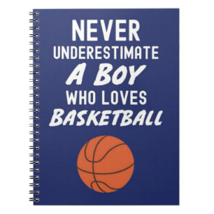 Cute Navy Blue Basketball Gifts For Baby Boy Lover Notebook
