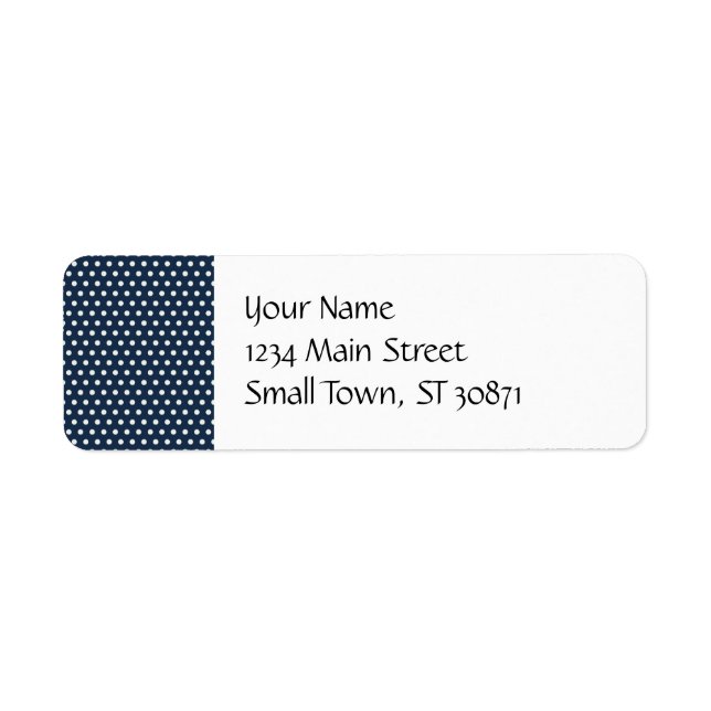 Cute Navy Blue White Tiny Little Polka Dots Gifts (Front)