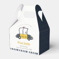 Cute Navy Yellow Police Car Kids Any Age Birthday