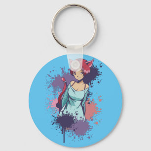 Cute Neko Girl  Key Ring