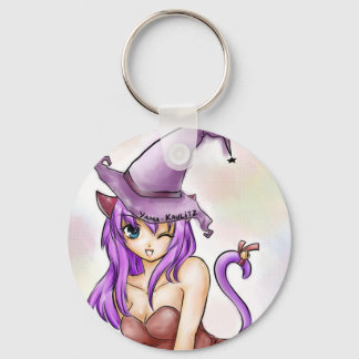 Cute neko girl keychain