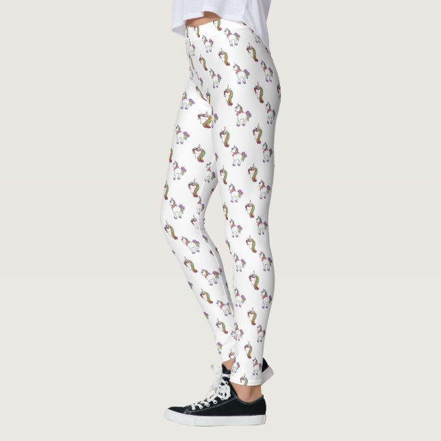 Cute Neon Unicorn Pattern Leggings (Left)