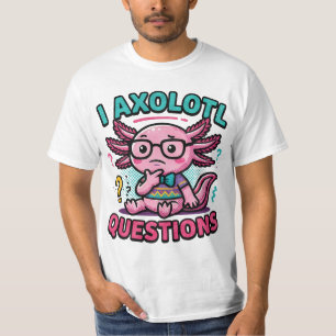 Cute Nerd Axolotl I Axolotl Questions Marks Meme T-Shirt