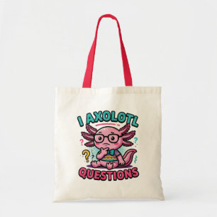 Cute Nerd Axolotl I Axolotl Questions Marks Meme Tote Bag