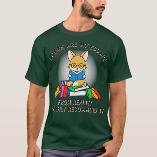 Cute Nerd Fox Reading A Books T-Shirt
