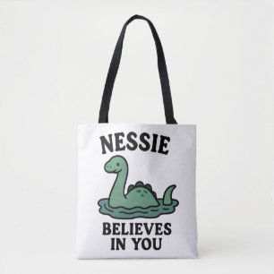 Cute Nessie Loch Ness Monster Believes In You  Tote Bag