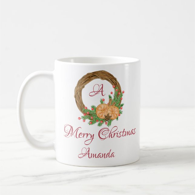 Cute nest christmas  coffee mug (Left)