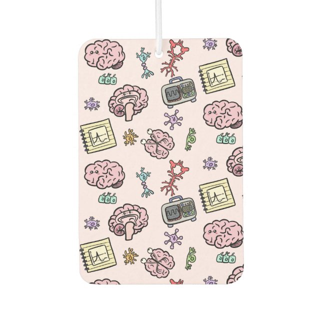Cute Neuroscience Pattern Car Air Freshener (Front)