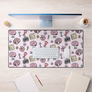 Cute Neuroscience Pattern Desk Mat