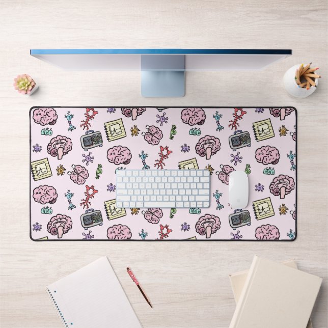 Cute Neuroscience Pattern Desk Mat (Office 1)
