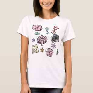Cute Neuroscience Pattern T-Shirt