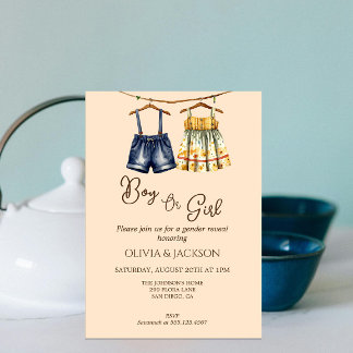 Cute Neutral Gender Reveal Invitation