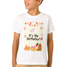 "Cute Neutral Kids Birthday T-Shirt – Unisex Party