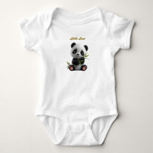 Cute Neutral Panda Newborn Baby Bodysuit
