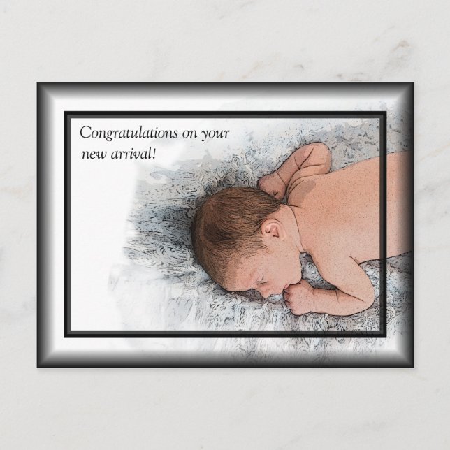 Cute New Baby Congratulations Photo Postcard (Front)