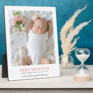 Cute New Baby Photo Plaque