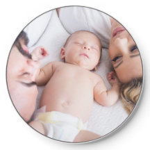 Cute New Baby with Mother and Father Photograph