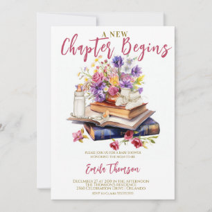 Cute New Chapter Begins Baby shower Invitation