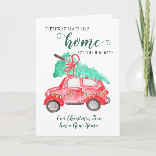 Cute New Home For The Christmas Holidays Moving Announcement (Front)