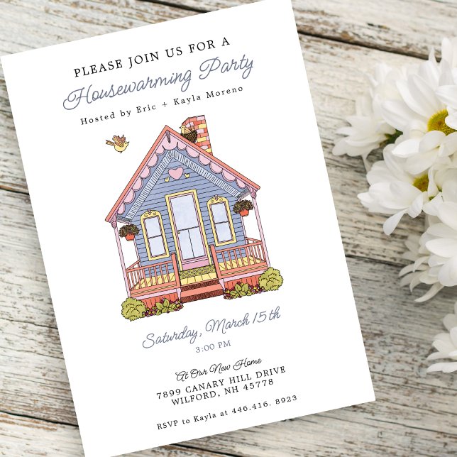 Cute New Home Housewarming Party Invitation (Creator Uploaded)