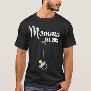 Cute New Momma Pregnancy announcement Mum Boy Moth T-Shirt