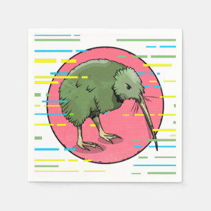 Cute New Zealand Kiwi Napkin