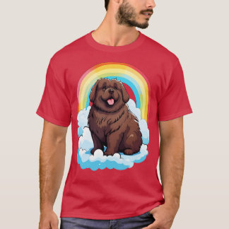 Cute Newfoundland Dog Rainbow Newfie Kawaii Dog Ha T-Shirt