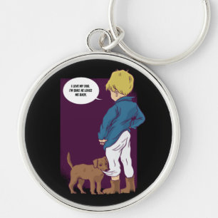 Cute Newfoundland Puppy is Toddlers Best Friend Key Ring