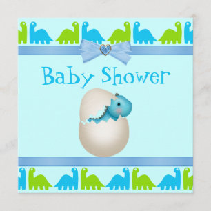 Cute Newly Hatched Baby Dinosaur Baby Shower Invitation