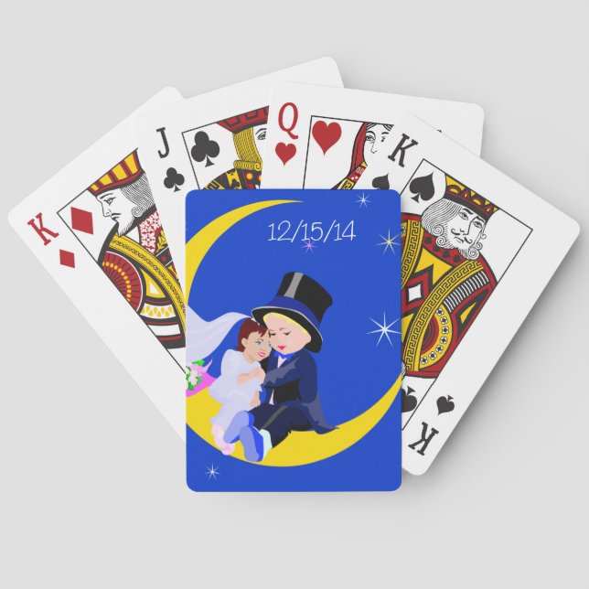 Cute Newlywed Customised Playing Cards (Back)